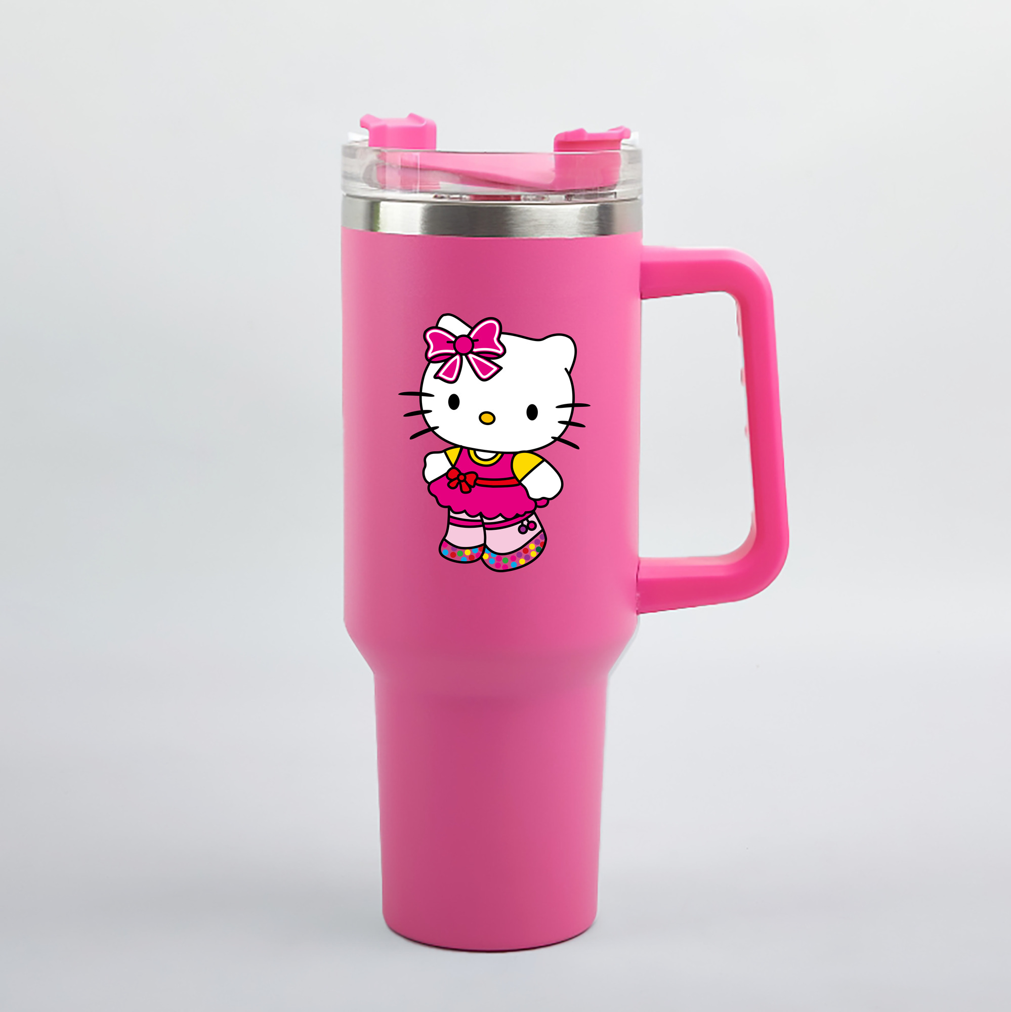 （画像用） Hello Kitty ハローキティ 1200mL車用タンブラー（カラープリント）